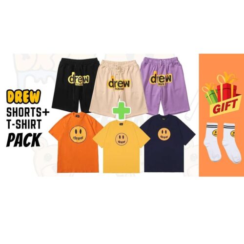 Drew Pack: Shorts (A8) + T-Shirt (A43) + FREE Socks